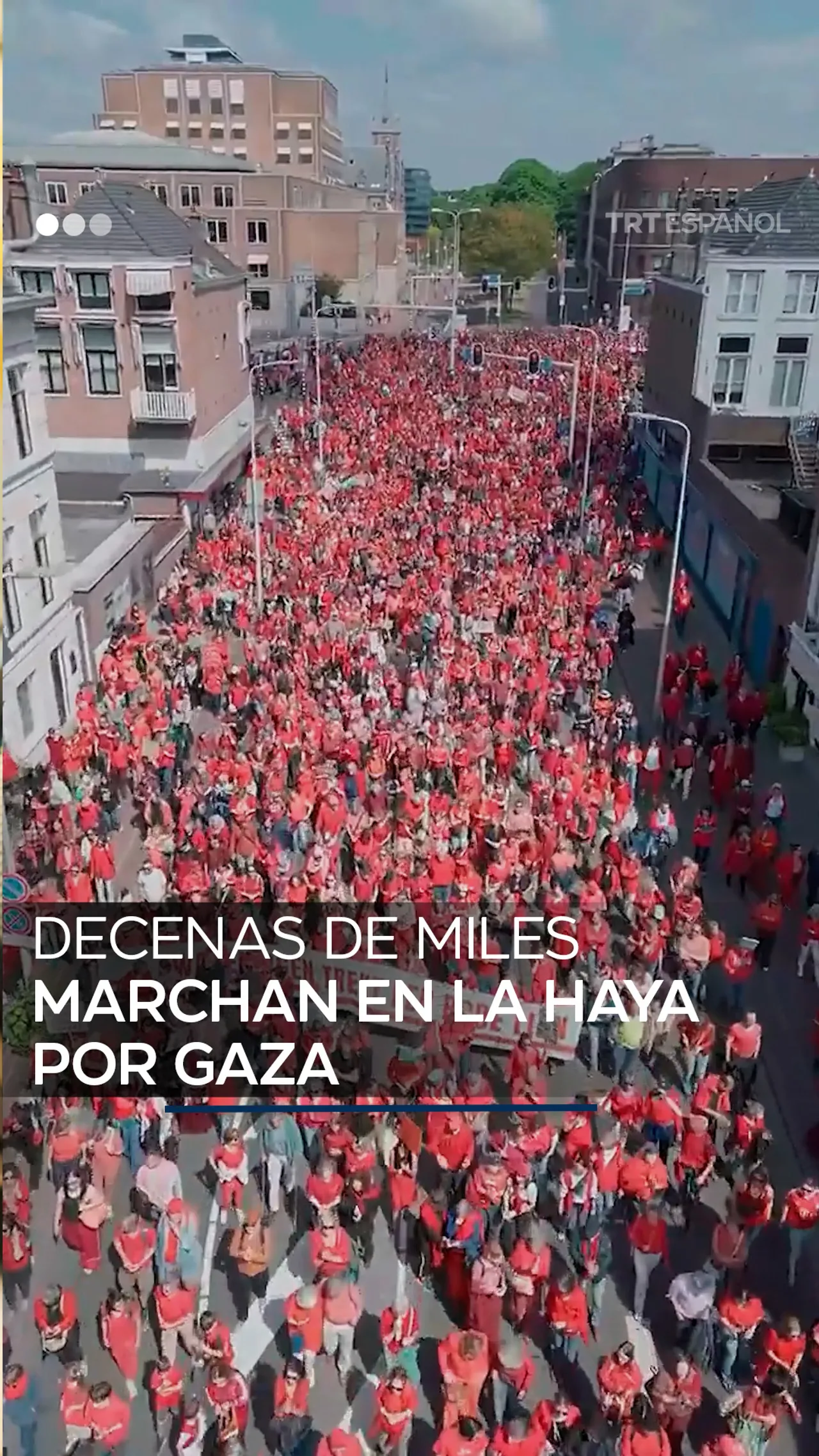 Decenas de miles marchan en La Haya por Gaza